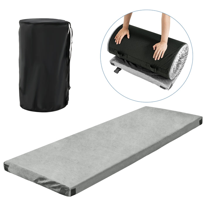 Roll-Up Waterproof Memory Foam Camping Mattress - Lightweight and Portable with Carrying Bag - Ideal for Outdoor Sleeping & Camping Comfort
