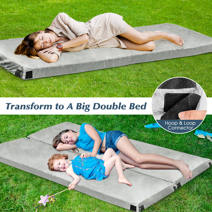 Roll-Up Waterproof Memory Foam Camping Mattress - Lightweight and Portable with Carrying Bag - Ideal for Outdoor Sleeping & Camping Comfort