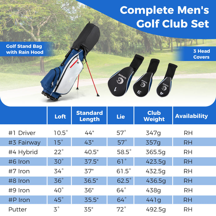 Men's Right Handed Complete Golf Clubs Set-