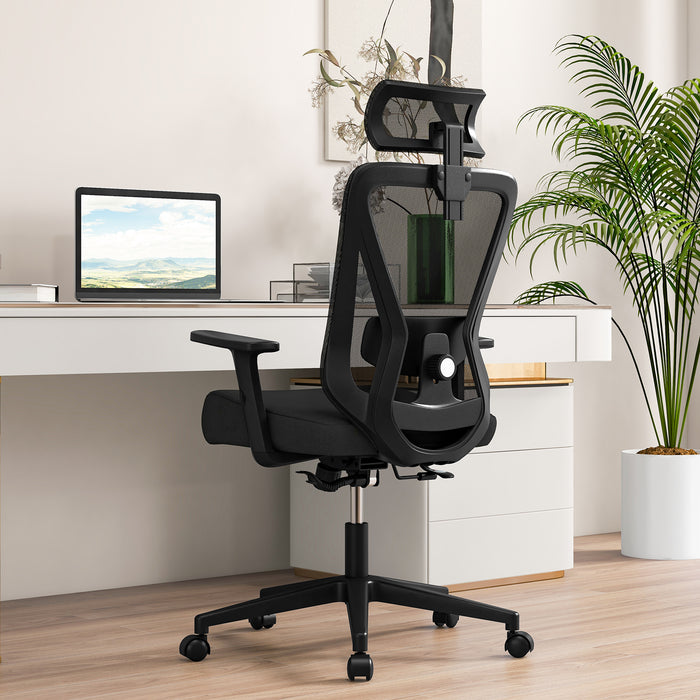 Ergonomic Office Mesh Chair - Adjustable Swivel Task Seat - Ideal for Comfortable and Efficient Working