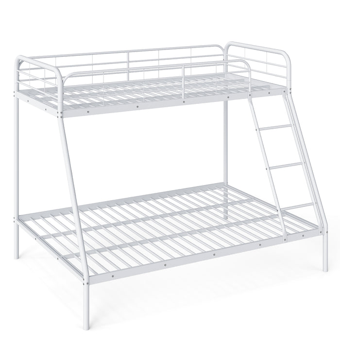 Metal Bunk Bed with Ladder with Safety Guardrail for Teens Adults-
