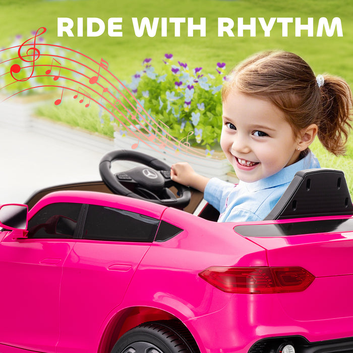 AIYAPLAY Mercedes-Benz GLC Licensed Kids Ride on Car with Remote Control, Soft Start, MP3, LED Headlights, Pink