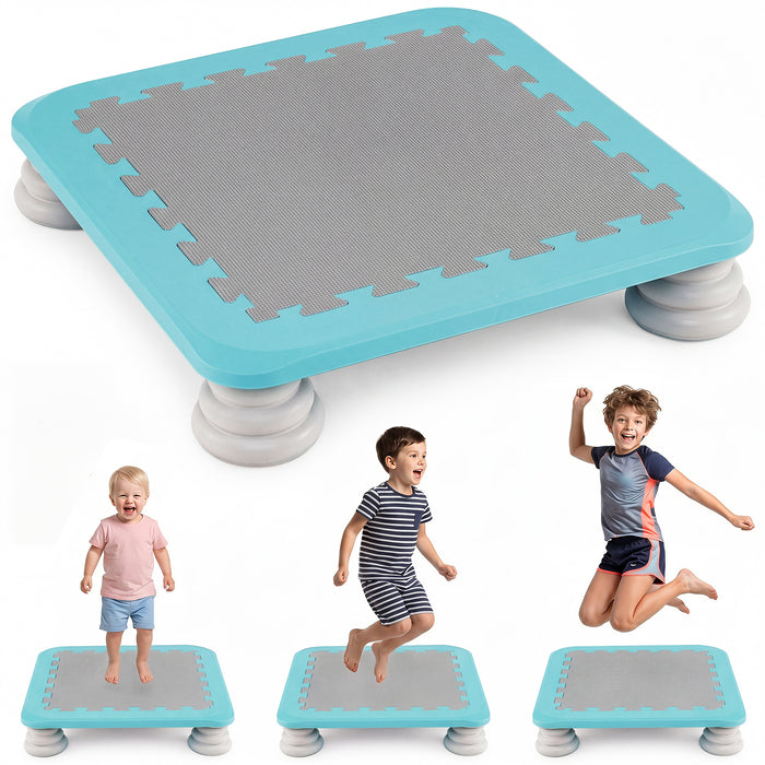 Mini Trampoline for Kids with Removable and Non-Slip Foot Pads-Red