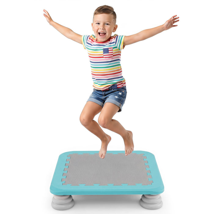 Mini Trampoline for Kids with Removable and Non-Slip Foot Pads-Red