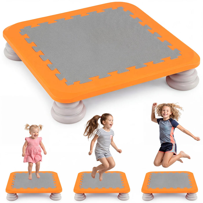 Mini Trampoline for Kids with Removable and Non-Slip Foot Pads-Red