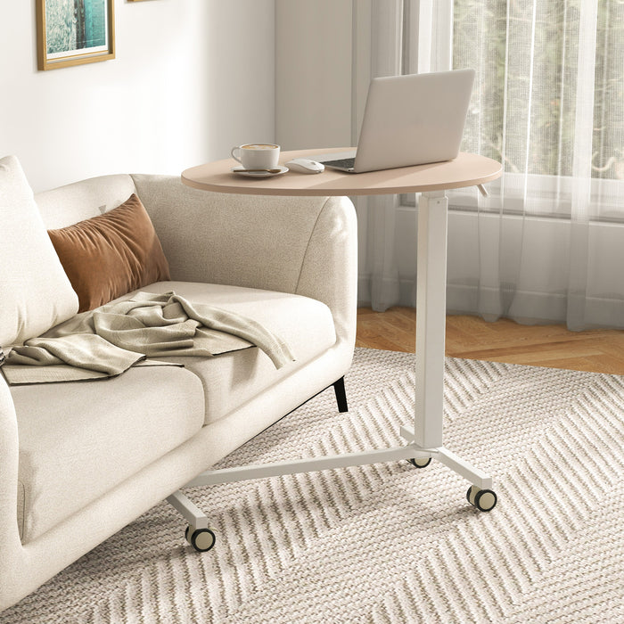 Mobile Standing Desk with Pneumatic Lift-