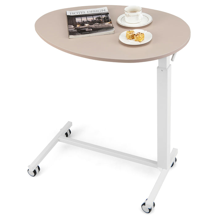 Mobile Standing Desk with Pneumatic Lift-
