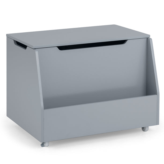 Mobile Toy Storage Organizer with Bookshelf and Wheels for Playroom Bedroom-