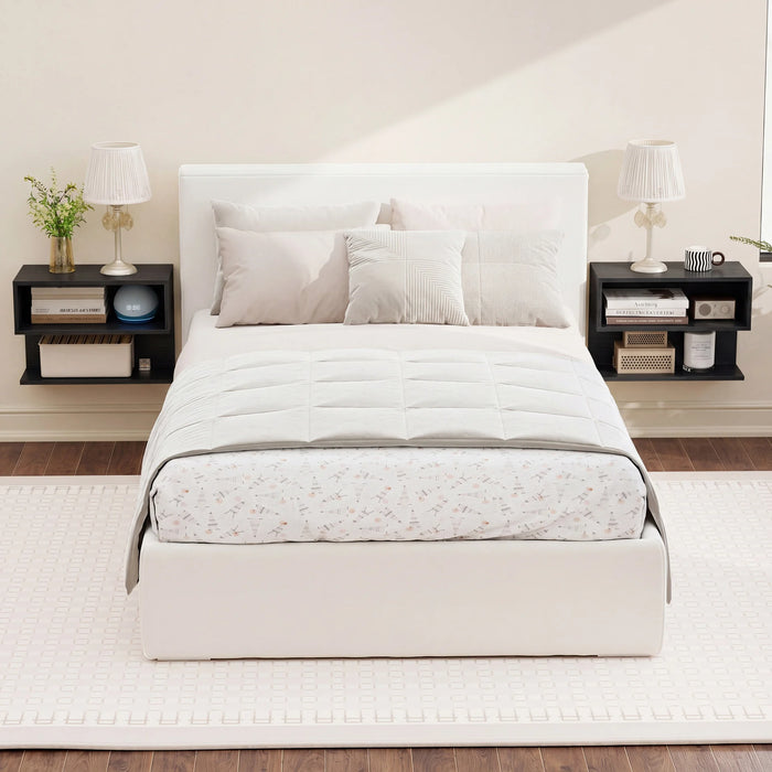 Modern Floating Nightstand with Storage Shelves for Living Room and Bed Room-
