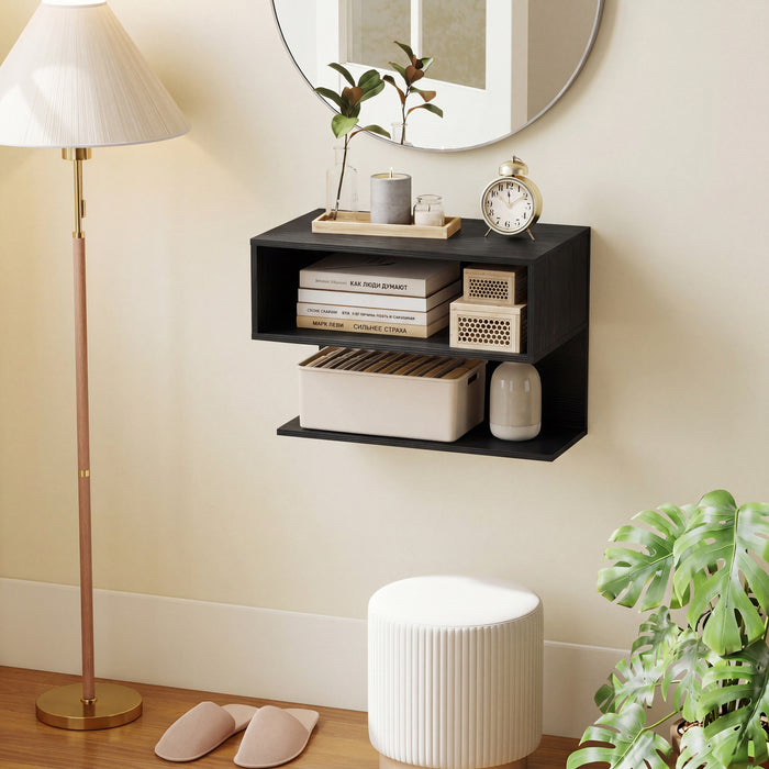 Modern Floating Nightstand with Storage Shelves for Living Room and Bed Room-