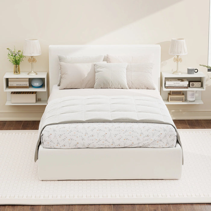 Modern Floating Nightstand with Storage Shelves for Living Room and Bed Room-