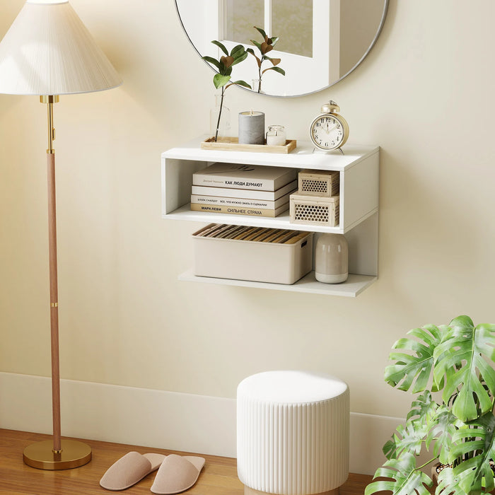 Modern Floating Nightstand with Storage Shelves for Living Room and Bed Room-