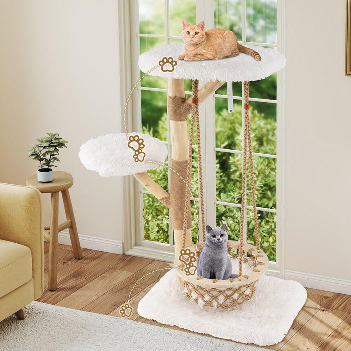 Modern Cat Tree for Indoor Adult Cats Large Kitten Tower-