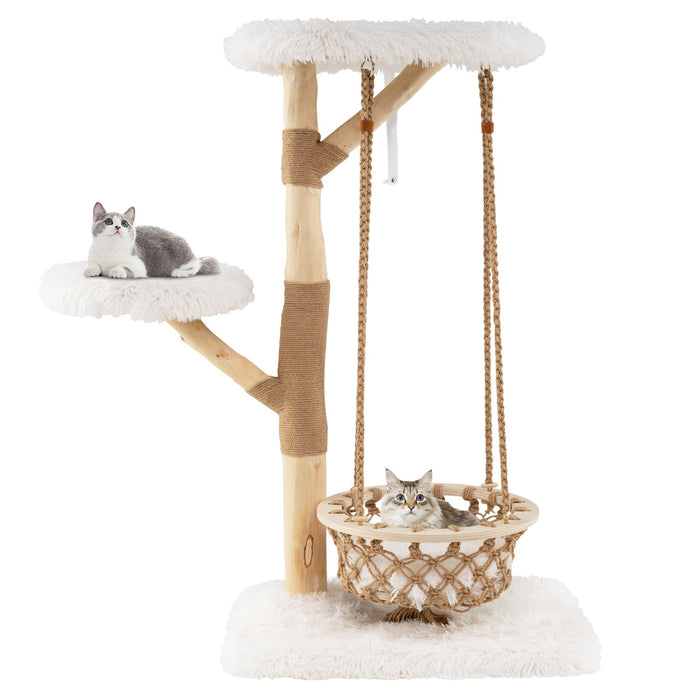 Modern Cat Tree for Indoor Adult Cats Large Kitten Tower-