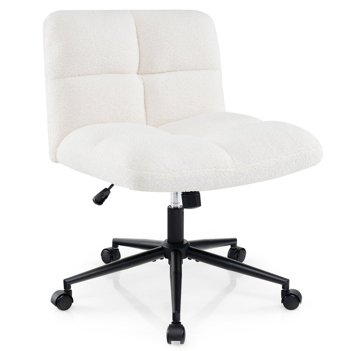 Modern Cross Legged Swivel Task Chair with Wheels-