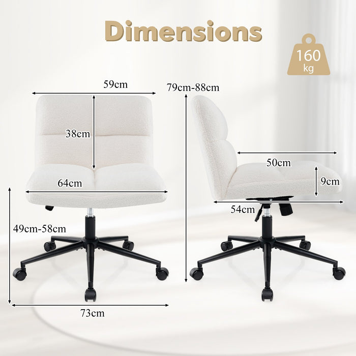 Modern Cross Legged Swivel Task Chair with Wheels-