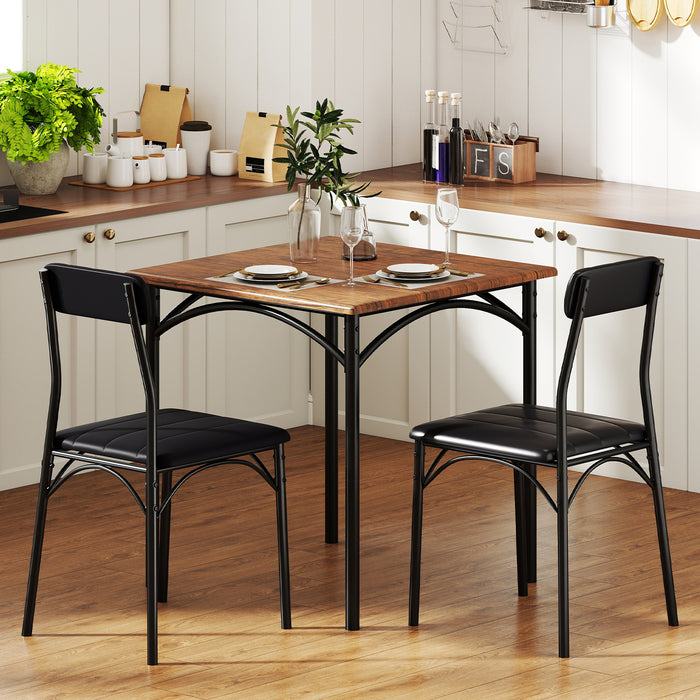 Modern Dining Table Set 3-Piece Kitchen Table Set-