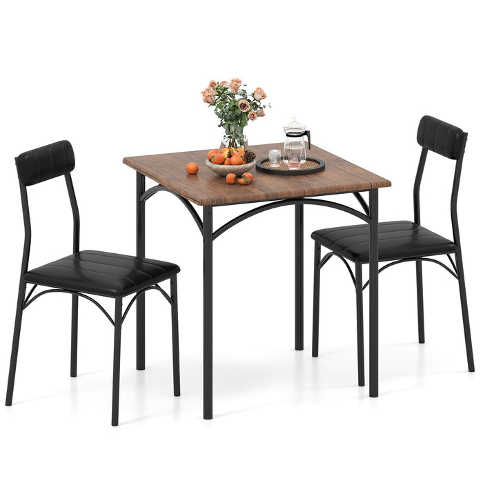 Modern Dining Table Set 3-Piece Kitchen Table Set-