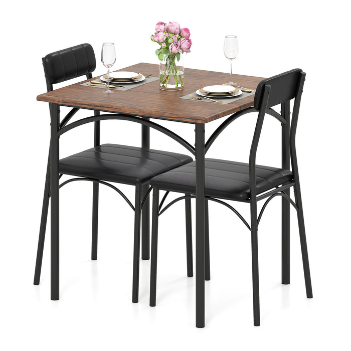 Modern Dining Table Set 3-Piece Kitchen Table Set-