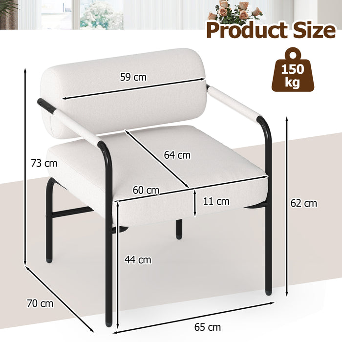 Modern Leisure Chair Velvet Upholstered Accent Chair-