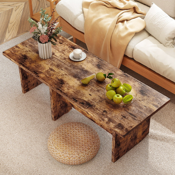 Modular Coffee Table Set of 2 L Shaped Center Tables for Small Space-