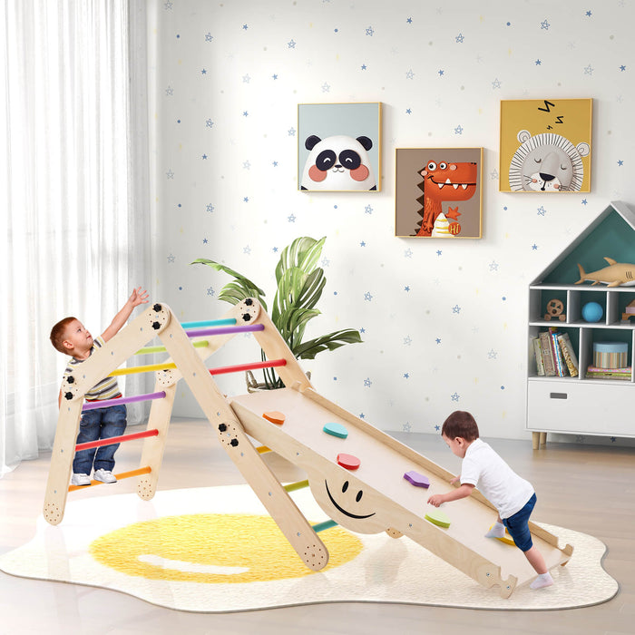 Montessori - Foldable Climbing Set for Toddlers with Fun Seesaw - Ideal for Active Play and Motor Skills Development