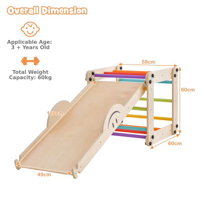 Montessori - Foldable Climbing Set for Toddlers with Fun Seesaw - Ideal for Active Play and Motor Skills Development