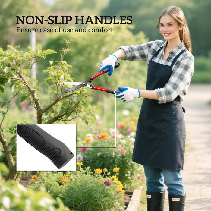 Outsunny 3 Pcs Garden Shears Set with Hedge Shears, Lopper, Garden Secateurs, Lightweight and Compact, Tree Shrub Care Kit for Pruning with Soft Grip Handle