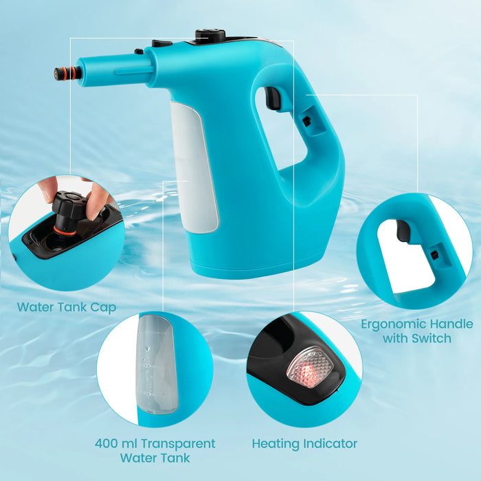Multi-Surface Handheld Steam Cleaner with Safety Lock-