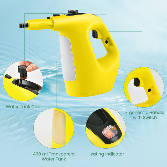 Multi-Surface Handheld Steam Cleaner with Safety Lock-