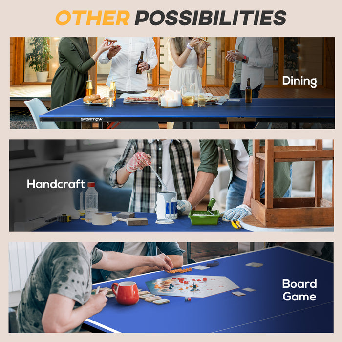 Foldable 9FT Table Tennis Set with Accessories - Complete Ping Pong Kit with Net, Paddles, Balls, and Protective Cover - Ideal for Indoor/Outdoor Recreation and Entertainment