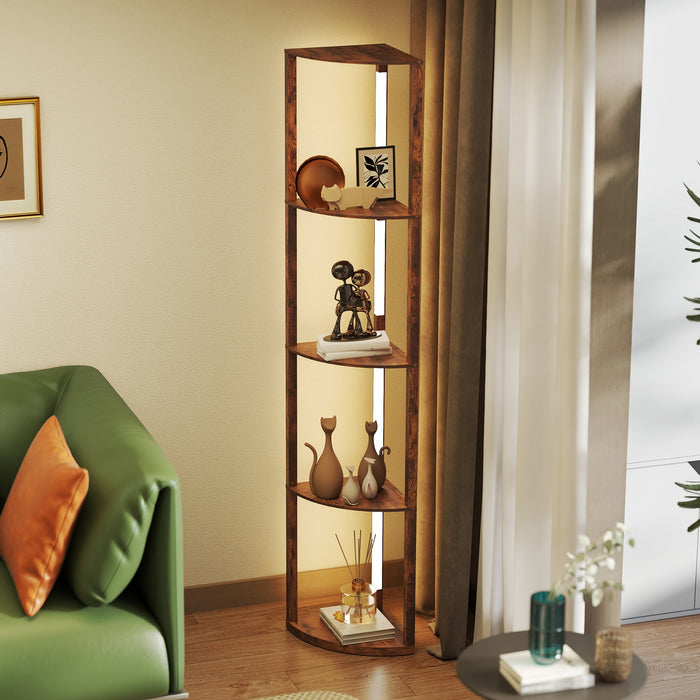HOMCOM Three-Tier Corner Floor Lamp