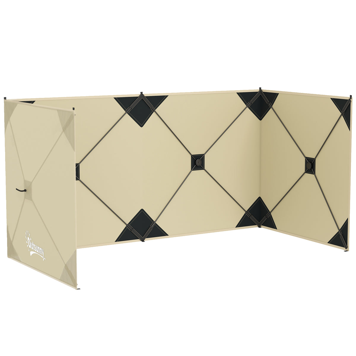 Outsunny Camping Windbreak Pop Up Windbreaker Blocker with Ropes Pegs ...