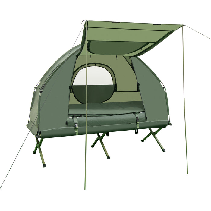 1/2 Person Foldable Camping Tent with Air Mattress Sleeping Bag-