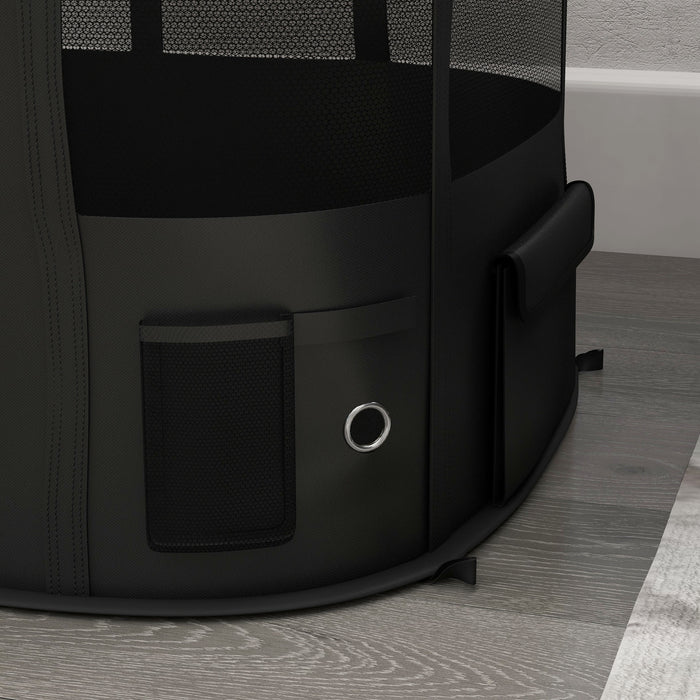 Foldable Canine Playpen - Indoor/Outdoor Pet Enclosure with Convenient Storage Bag - Ideal for Puppy Play & Training, Yellow