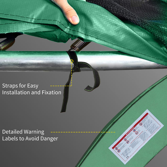 HOMCOM  Trampoline Safety Pad, 8 ft-Green