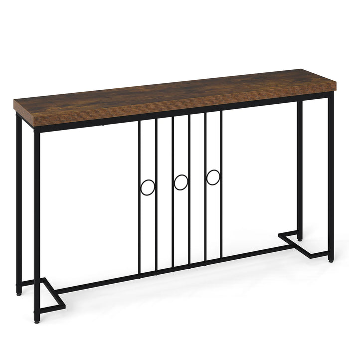 140CM Narrow Entryway Table with H-Shaped Base and Spacious tabletop-