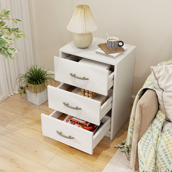 3-Drawer Nightstand with Storage for Living Room Bedroom-