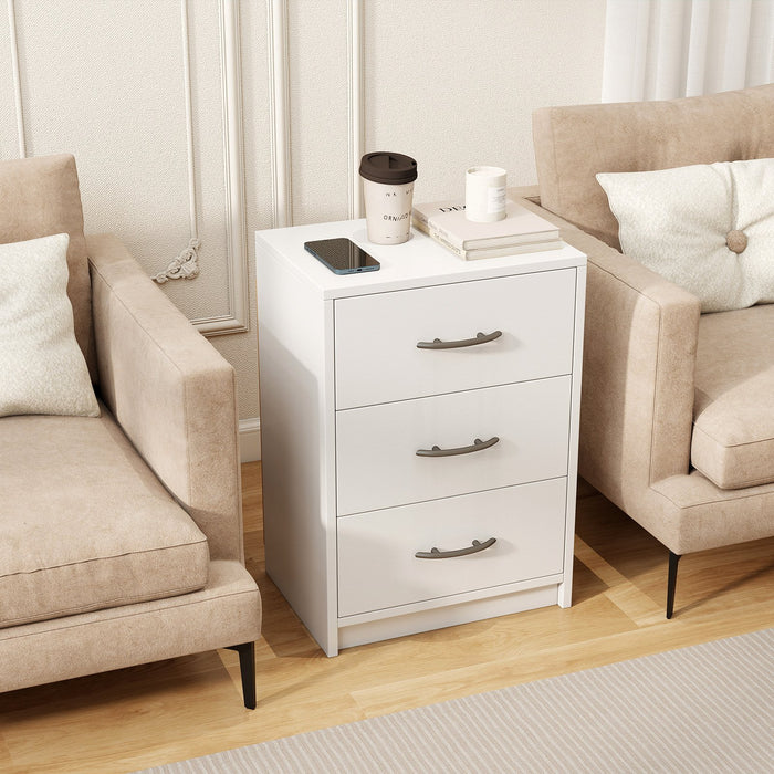 3-Drawer Nightstand with Storage for Living Room Bedroom-