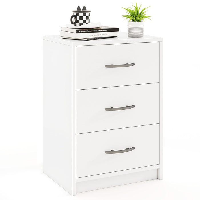 3-Drawer Nightstand with Storage for Living Room Bedroom-