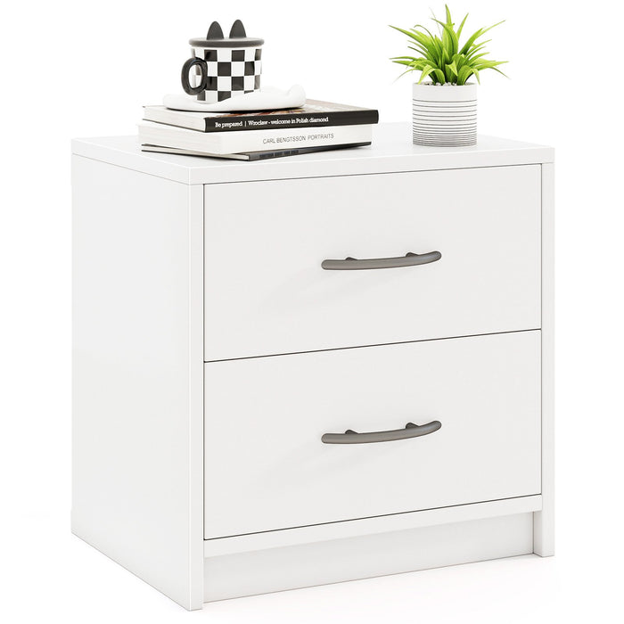 2-Drawer Nightstand with Storage for Living Room Bedroom-