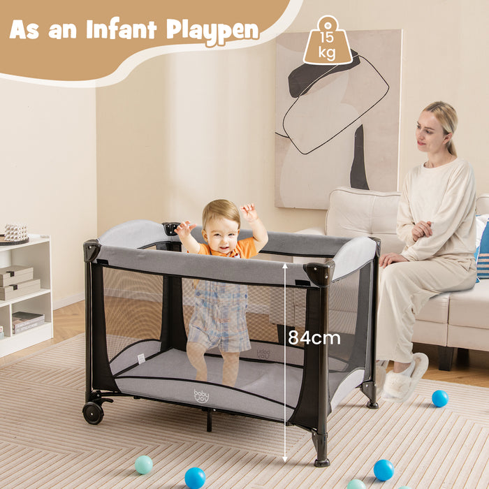 5 in 1 Portable Nursery Center with Bassinet and Cradle-