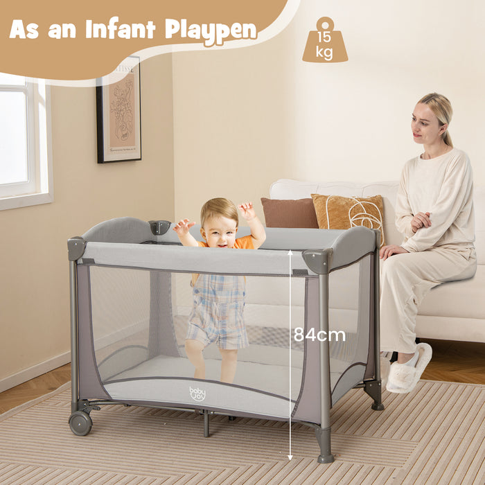 5 in 1 Portable Nursery Center with Bassinet and Cradle-