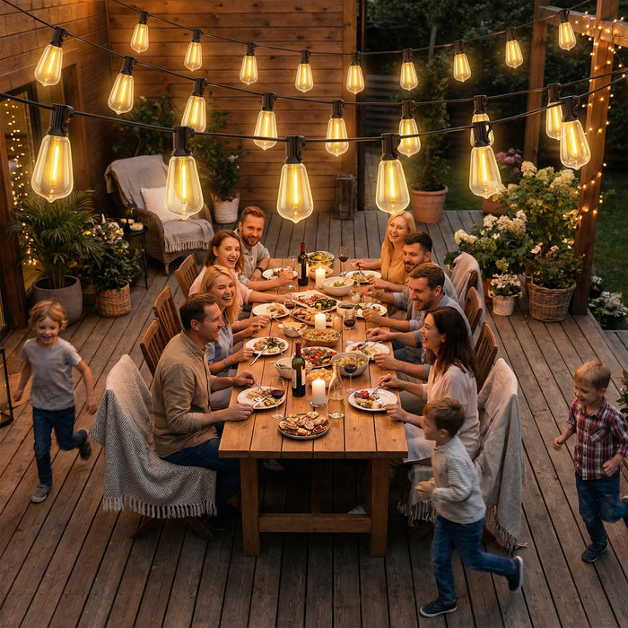 HOMCOM Curtain Lights Connectable Fairy Curtain Lights Plug-in IP44 Waterproof/18 m/Warm White