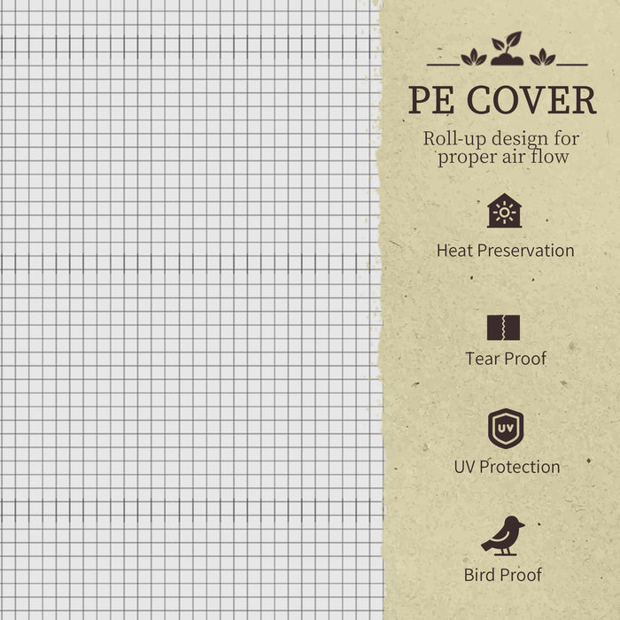 Outsunny Raised Garden Bed Outdoor Elevated Wood Planter Box w/ PE Cover, Dark Grey