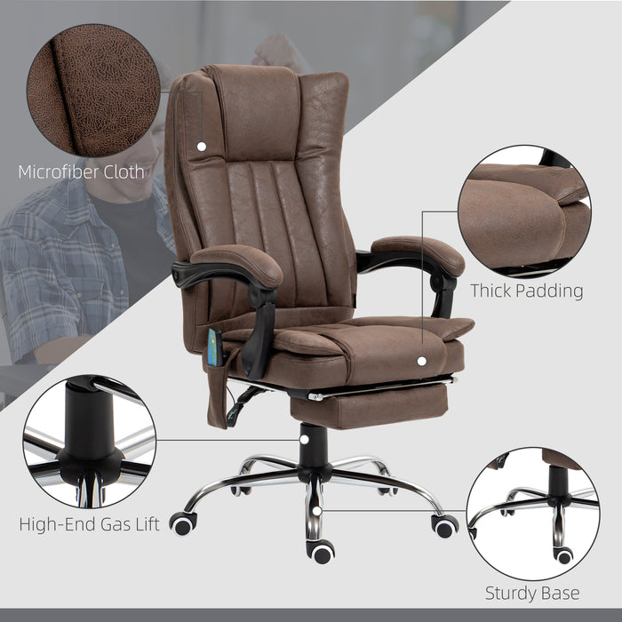 Ergonomic Vibrating Massage Chair with Heat Function - Adjustable Height Desk Chair with Footrest in Darkow - Ideal for Stress Relief & Home Office Comfort