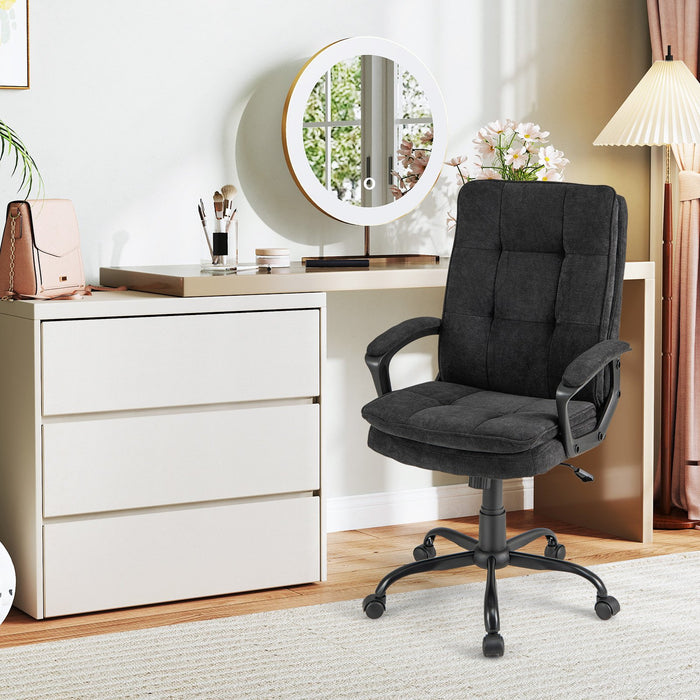 Height-adjustable Office Chair with Rocking Function and Armrest-