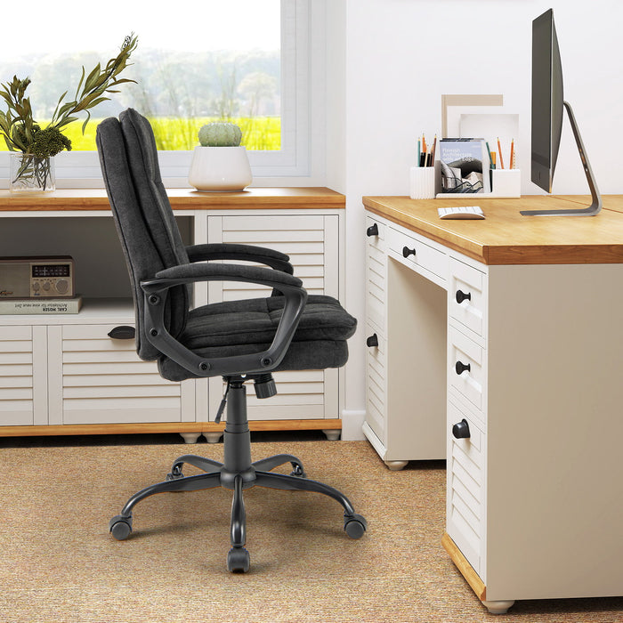 Height-adjustable Office Chair with Rocking Function and Armrest-