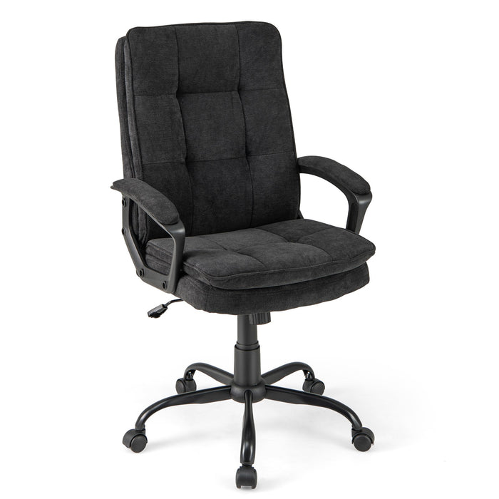 Height-adjustable Office Chair with Rocking Function and Armrest-