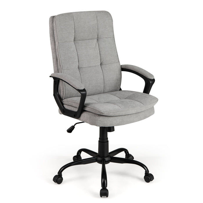 Height-adjustable Office Chair with Rocking Function and Armrest-